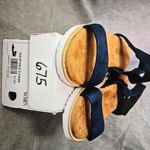 Dream Pairs Suede sandals stretchable Ankle strap navy